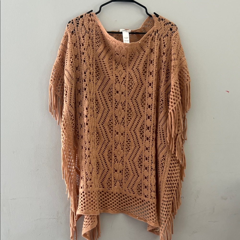 Maurices Brown Knit Poncho.   CAJA # 3‎